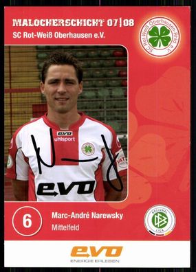 Marc-Andre Narewsky Rot-Weiss Oberhausen 2007-08 Original Signiert + A 80157