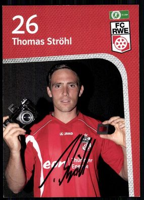 Thomas Ströhl Rot-Weiss Erfurt 2011-12 Original Signiert + A 81448