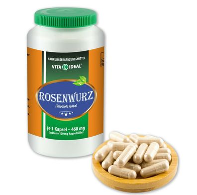 Vitaideal ® Rosenwurz Kapseln (Rhodiola rosea) je 460mg ohne Zusatzstoffe