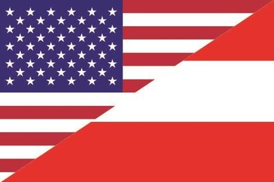 Fahne Flagge USA-Österreich Premiumqualität