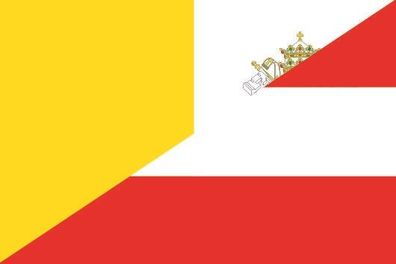 Fahne Flagge Vatikan-Österreich Premiumqualität