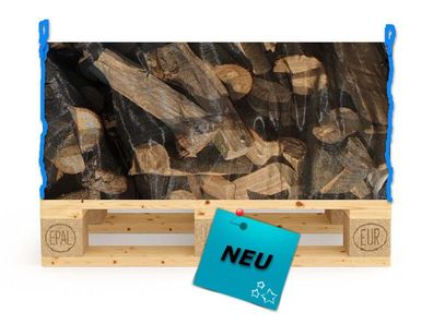 10 Stück Premium Paletten-Holzbag 80x120x100cm Kaminholz Brennholz trocknen