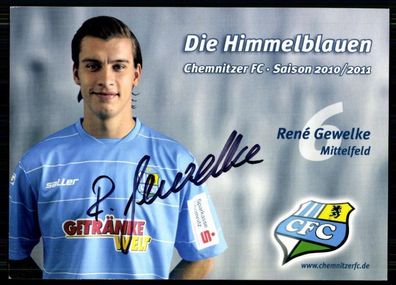 Rene Gewelke Chemnitzer FC 2010-11 TOP AK + A 76779