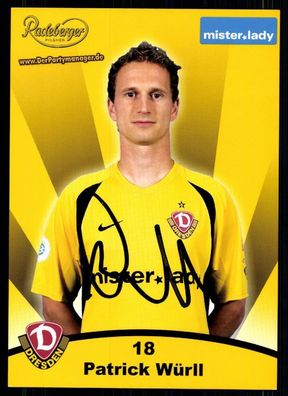 Patrick Würll Dynamo Dresden 2007-08 TOP AK + A 76450