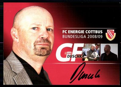 Frank Duschka FC Energie Cottbus 2008/09 Original Signiert + A 79869
