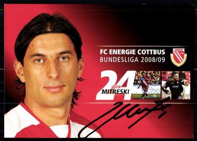 Igor Mitreski FC Energie Cottbus 2008/09 Original Signiert + A 79872