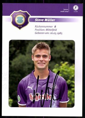 Steve Müller Erzgebirge Aue 2008-09 Original Signiert + A 79631