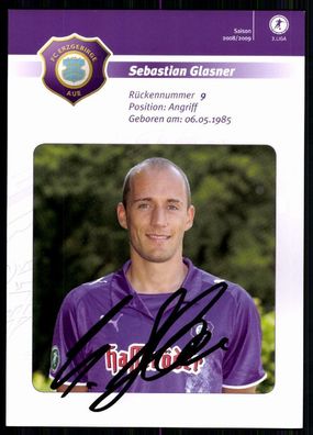 Sebastian Glasner Erzgebirge Aue 2008-09 Original Signiert + A 79629