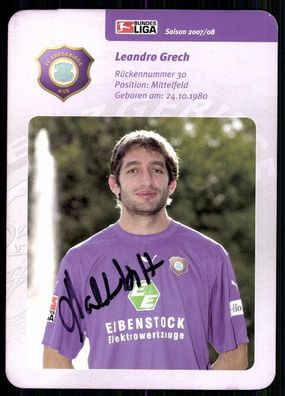 Leandro Grech FC Erzgebirge Aue 2007-08 Original Signiert + A 79645