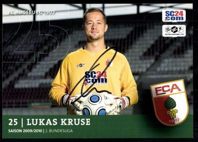 Lukas Kruse FC Augsburg 2009-10 Original Signiert + A 79555