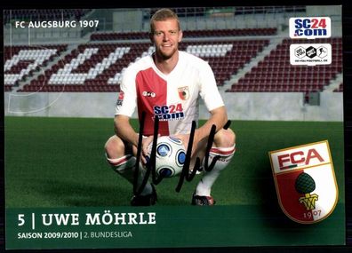 Uwe Möhrle FC Augsburg 2009-10 Original Signiert + A 79560