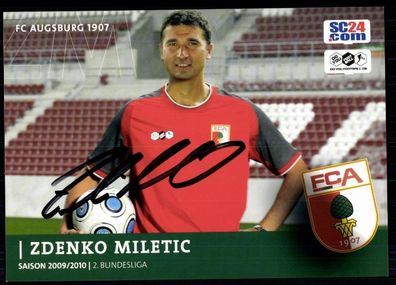Zdenko Miletic FC Augsburg 2009-10 Original Signiert + A 79561