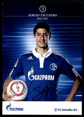 Sergio Escudero Schalke 04 2010-11 TOP Original Signiert + A 79408