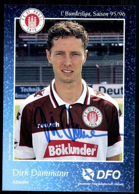 Dirk Dammann FC ST. Pauli 1995/96 Original Signiert + A 78861