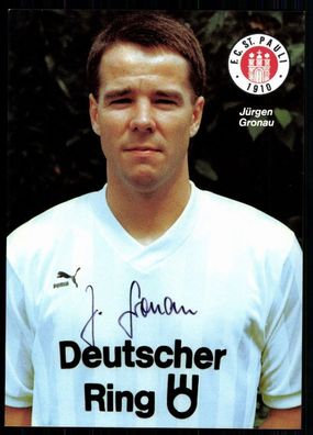 Jürgen Gronau FC ST. Pauli 1988-89 Original Signiert + A 78899