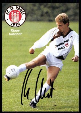 Klaus Ulbricht FC ST. Pauli 1990-91 Original Signiert + A 78920