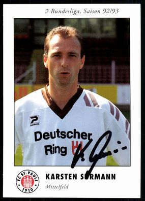 Karsten Surmann FC ST. Pauli 1992-93 Original Signiert + A 78906