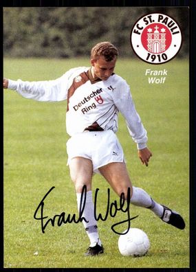 Fank Wolf FC ST. Pauli 1990-91 Original Signiert + A 78870