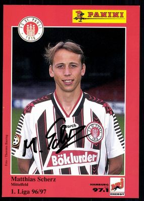 Matthias Scherz FC ST. Pauli 1996-97 Original Signiert + A 78941