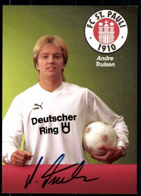 Andre Trulsen FC ST. Pauli 1989-90 Original Signiert + A 78819