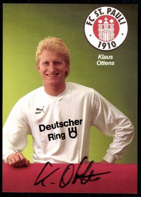 Klaus Ottens FC St. Pauli 1989-90 Original Signiert + A 78909