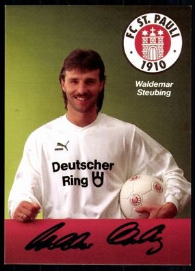 Waldemar Steubing FC ST. Pauli 1989-90 Original Signiert + A 79003