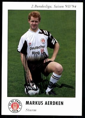 Markus Aerdken FC St. Pauli Hamburg 1993-94 Original Signiert + A 78934