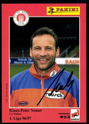 Klaus-Peter Nemet FC ST. Pauli 1996-97 Original Signiert + A 78922