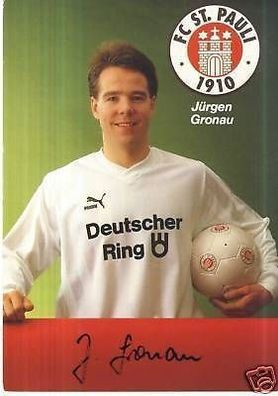 Jürgen Gronau St. Pauli Hamburg 1989/90 Original Signiert + A 78904