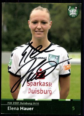 Elena Hauer FCR Duisburg 2009-10 Original Signiert + A 78805