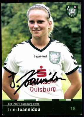 Irini Ioannidou FCR Duisburg 2009-10 Original Signiert + A 78806