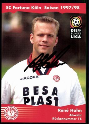 Rene Hahn Fortuna Köln 1997-98 Original Signiert + A 78516
