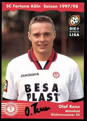 Olaf Renn Fortuna Köln 1997-98 Original Signiert + A 78501
