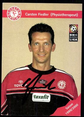 Carsten Fiedler Fortuna Köln 1999-00 Original Signiert + A 78382