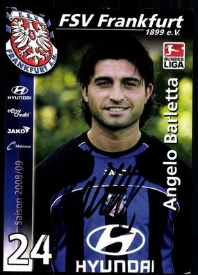 Angelo Barletta FSV Frankfurt 2008-09 Original Signiert + A 78271