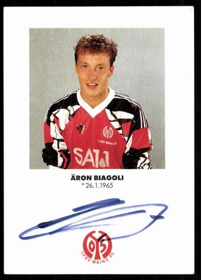 Äron Biagoli FSV Mainz 05 1991-92 Original Signiert + A 78234