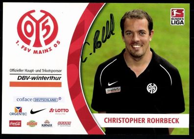 Christopher Rohrbeck FSV Mainz 05 2008/09 Original Signiert + A 78092