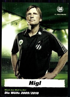 Alfons Higl VFL Wolfsburg 2009-10 Autogrammkarte Original Signiert + A 81595