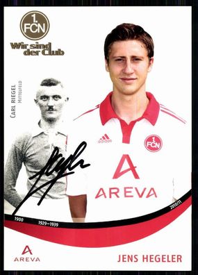 Jens Hegeler 1. FC Nürnberg 2010-11 Autogrammkarte Original Signiert + A 81449