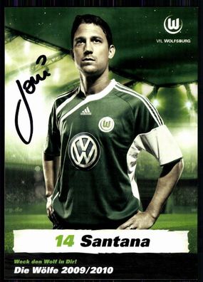 Jonathan Santana VFL Wolfsburg 2009-10 Autogrammkarte Original Signiert+ A 81604