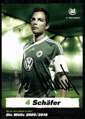 Marcel Schäfer VFL Wolfsburg 2009-10 Autogrammkarte Original Signiert + A 81609