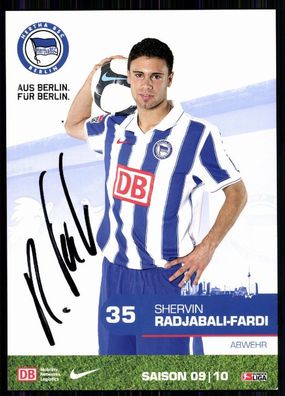 Shervin Radjabali-Fardi Hertha BSC Berlin 2009-10 Original Signiert + A 81492