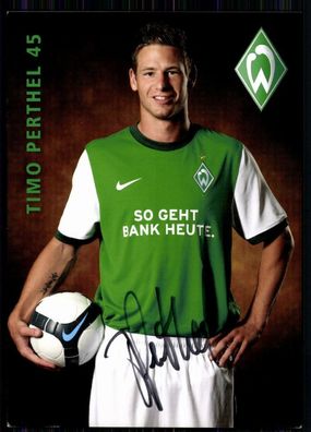 Timo Perthel Werder Bremen 2009-10 Autogrammkarte Original Signiert + A 81534