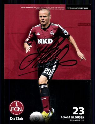 Adam Hlousek 1. FC Nürnberg 2013-14 Autogrammkarte Original Signiert + A 74987