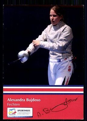 Alexandra Bujdoso Autogrammkarte Original Signiert TOP Fechten + A 74200