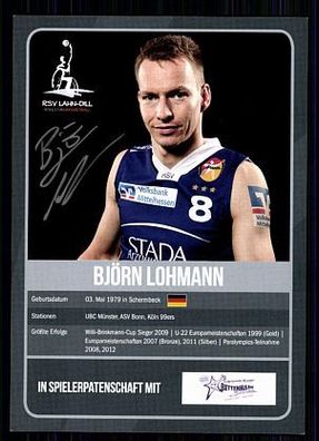 Björn Lohmann Autogrammkarte Original Signiert TOP Baskettball + A 74168