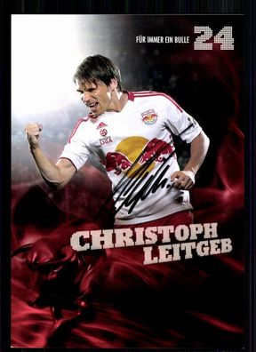 Christoph Leitgeb Red Bull Salzburg 2012-13 Autogrammkarte Original Sign + A 74575