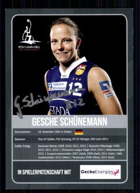Gesche Schünemann Autogrammkarte Original Signiert TOP Baskettball + A 74171