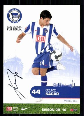Gojko Kacar Hertha BSC Berlin 2009-10 Autogrammkarte + A 75131