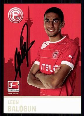 Leon Balogun Fortuna Düsseldorf 2012-13 TOP Autogrammkarte + A 74351